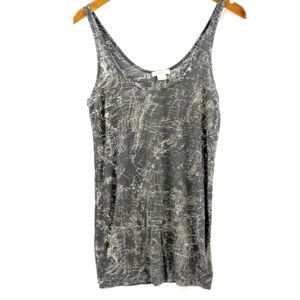 Helmut Lang Tank Top‎ Gray Snake Print Cotton